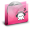Folder Music Pink Icon 32x32 png